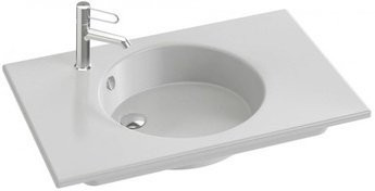 ODEON EXAW112-Z-00 Раковина-столешница с гладкой нижней поверхностью (для установки на мебель), 80 см.. Фото 1