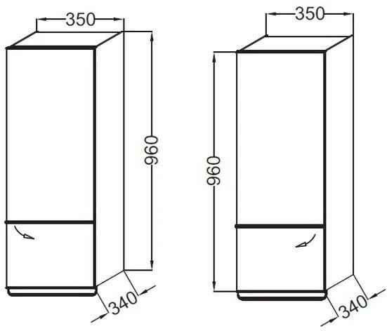 ODEON UP EB893D-N18 Полуколонна правая (35х34х96), белый. Фото 4