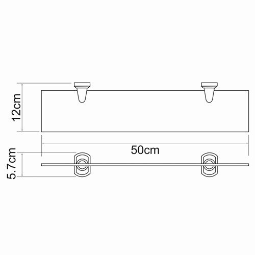 Oder K-3024 Полка стеклянная. Фото 2