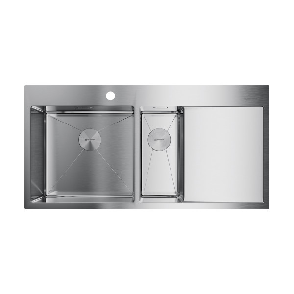 Omoikiri Akisame 100-2-L-IN нерж. сталь/нержавеющая сталь. Фото 1