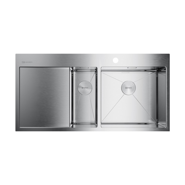 Omoikiri Akisame 100-2-R-IN нерж. сталь/нержавеющая сталь. Фото 1