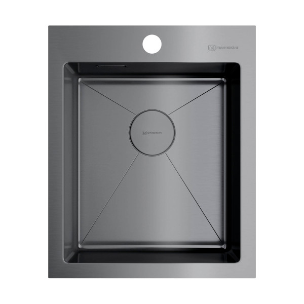 Omoikiri Akisame 41-GM нерж. сталь/вороненая сталь. Фото 1