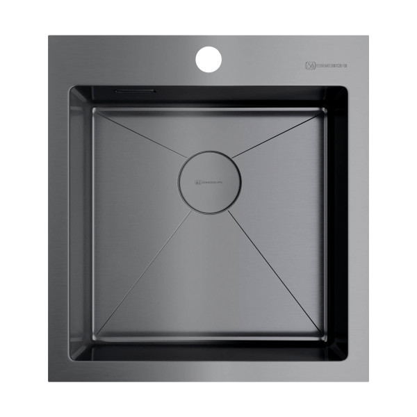 Omoikiri Akisame 46-GM нерж. сталь/вороненая сталь. Фото 1