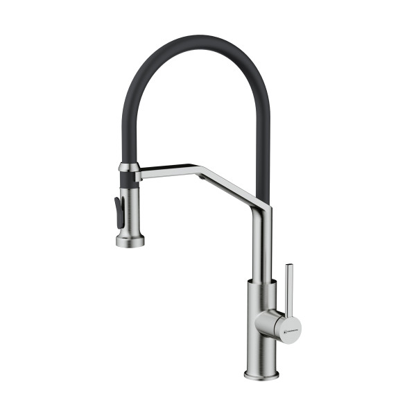 Omoikiri Makkari 2 Plus-SB-BN-BL латунь/нержавеющая сталь/черный. Фото 1