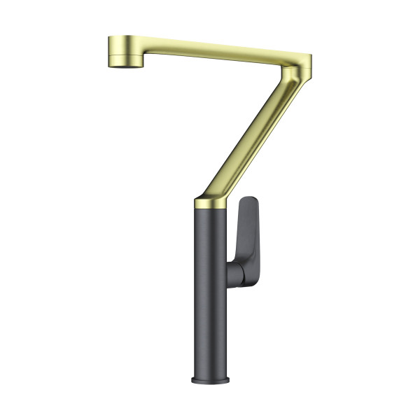 Omoikiri Tara-LG-GM латунь/светлое золото/вороненая сталь. Фото 1