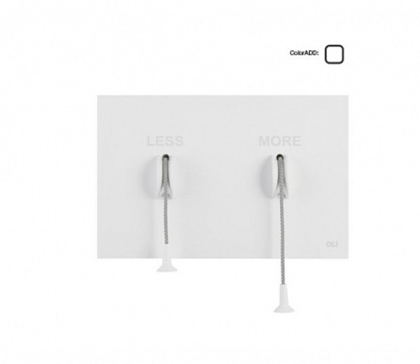 Панель механ. двойная LESS IS MORE, металл белый, OLI. Фото 1