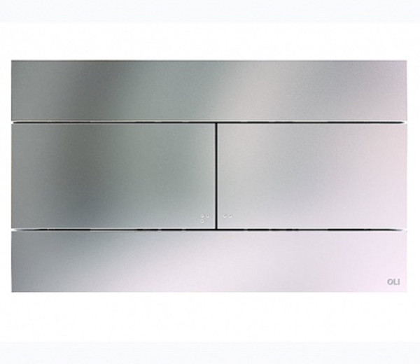 Панель механическая двойная OLI SLIM INOX, пластик, матовый. Фото 2