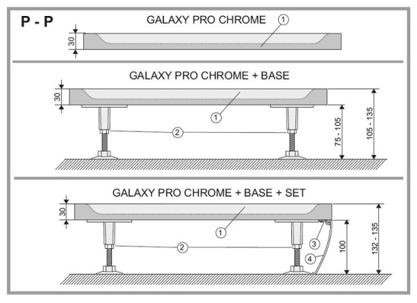панель Perseus Pro-90 Set, Galaxy Pro с креплением белая. Фото 3