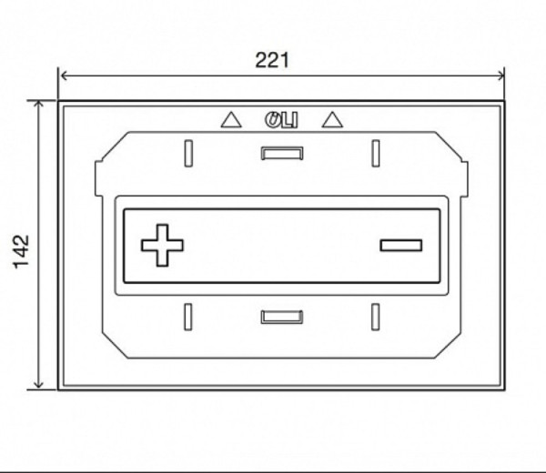 Панель пневматическая двойная OLI Oceania Mia, стекло. Фото 2