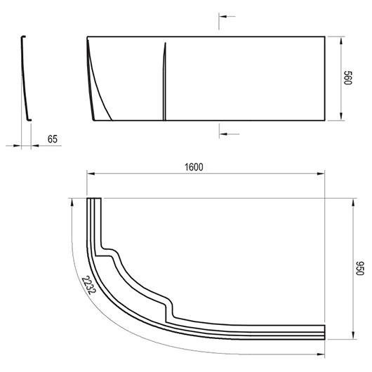 панель Rosa 95 правая 160 см белая. Фото 3