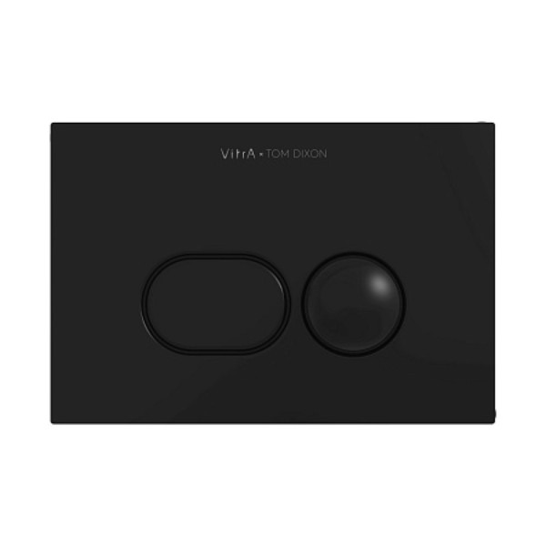 Панель смыва Vitra Liquid 740-2101 металлическая, черный глянцевый. Фото 1