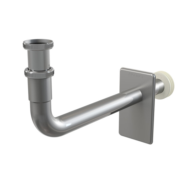 Патрубок сифона Alcadrain с крышкой и накидной гайкой 5/4" (A438). Фото 1