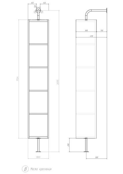 Пенал (30см) VIGO Grani  pnp.GRI.30, дуб сонома. Фото 2