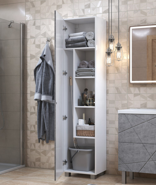 Пенал (45см) VIGO Geometry pn.GEO.45 бетон, бетон. Фото 3