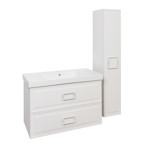 Пенал подвесной La Fenice Cubo FNC-05-CUB-B-30, белый. Фото 5