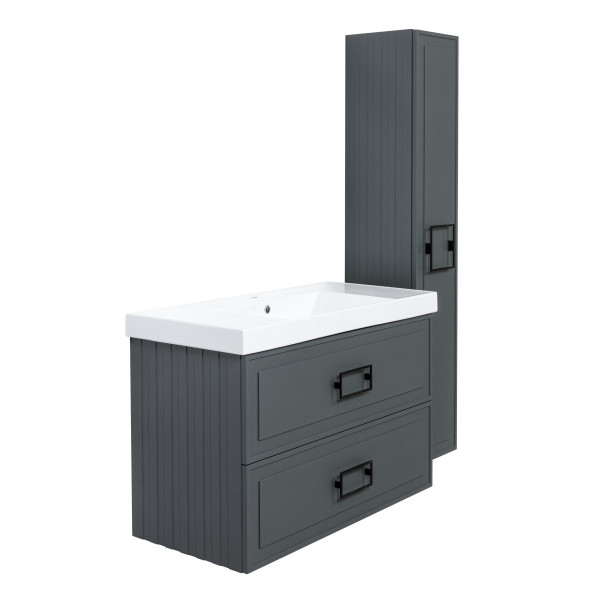 Пенал подвесной La Fenice Cubo FNC-05-CUB-G-30, серо-зеленый. Фото 7