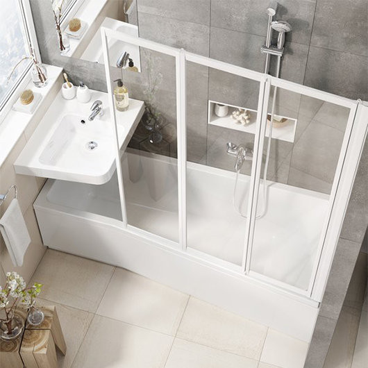 Передняя панель для ванны BE HAPPY II 150 L белая. Фото 4