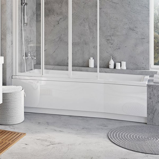 Передняя панель для ванны BE HAPPY II 170 P белая. Фото 3