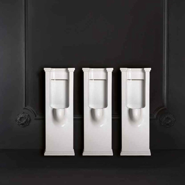 Писсуар напольный с сифоном и комплектом крепежей, цвет: белый. Фото 1