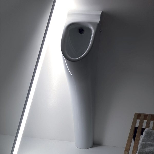 Писсуар напольный с сифоном и креплением, цвет: белый. Фото 1