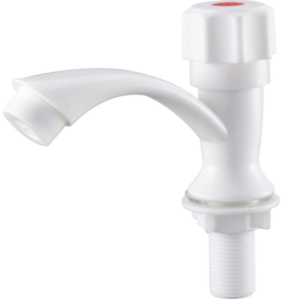 PL3-269F-3 Кран РМС для одной воды, из высокопрочного пластика - БЕЛЫЙ. Фото 1