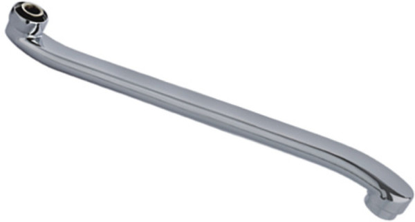 Плоский излив HAIBA HB40S-1, 40 см "S" форма матовый. Фото 1