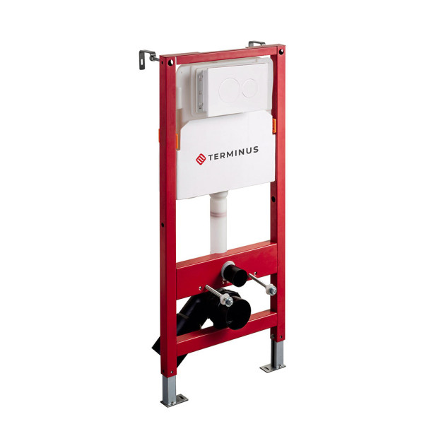 Пневматическая система инсталляции для подвесного унитаза 4 в 1 Terminus, с клавишей. Фото 1