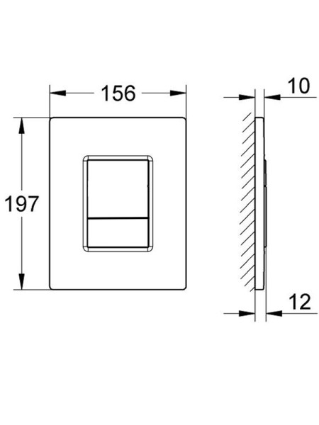 PNN-0000002 (025BQ) Панель смыва Хром для INSP-0000002 Pneumo N. Фото 4