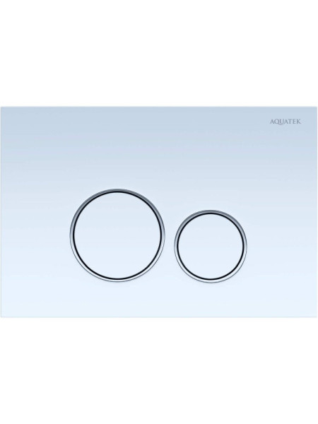 PNS-0000011 (005AQ) Панель смыва Белая ободок хром для INSP-0000001 Pneumo S (клавиши круглые). Фото 1