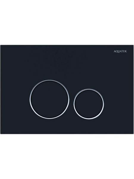 PNS-0000015 (005DQ) Панель смыва Черная матовая ободок хром для INSP-0000001 Pneumo S (клавиши круглые). Фото 1