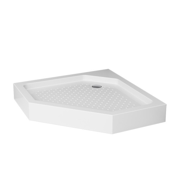 Поддон душевой с сифоном, 90х90 см, пятиугольный. Фото 4