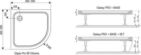 поддон Elipso Pro-90 Chrome. Фото 3