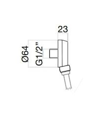 Подключение для душевого шланга Fiore Kevon 30NN8723, черный. Фото 2