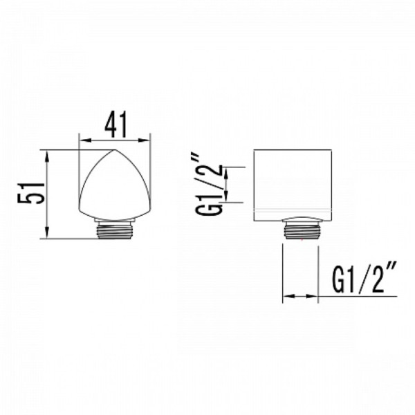 Подключение для душевого шланга Lemark LM3583C для LM3522C, хром. Фото 2