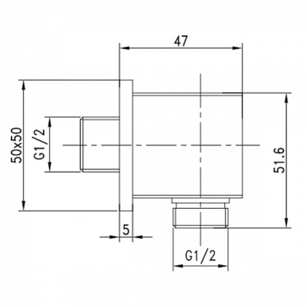Подключение для душевого шланга Lemark LM5883CW для LM5822CW, LM5829CW, хром/белый. Фото 2