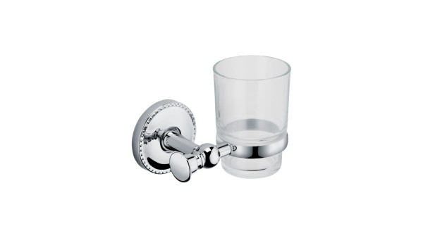 Подстаканник Fixsen ADELE стеклянный одинарный, хром (FX-55006). Фото 1