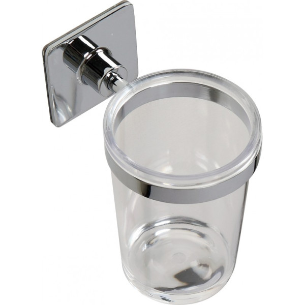 Подстаканник одинарный Fixsen Square, пластик, хром (FX-93106). Фото 1