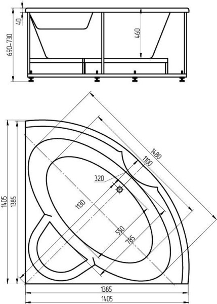 Поларис-1 пустая с фр.экр. (вклеенный каркас). Фото 3
