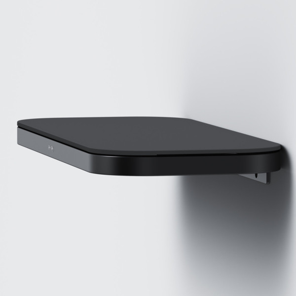 Полка для душа прямая, черный. Фото 4