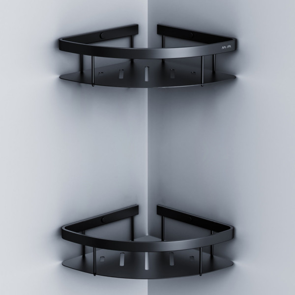 Полка для душа угловая двойная. Фото 4