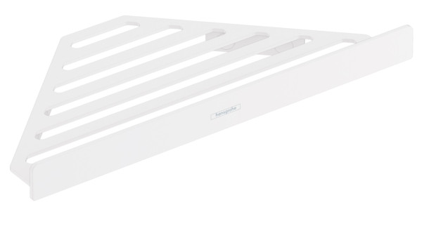 Полка для душа угловая Hansgrohe AddStoris, матовый белый (41741700). Фото 1