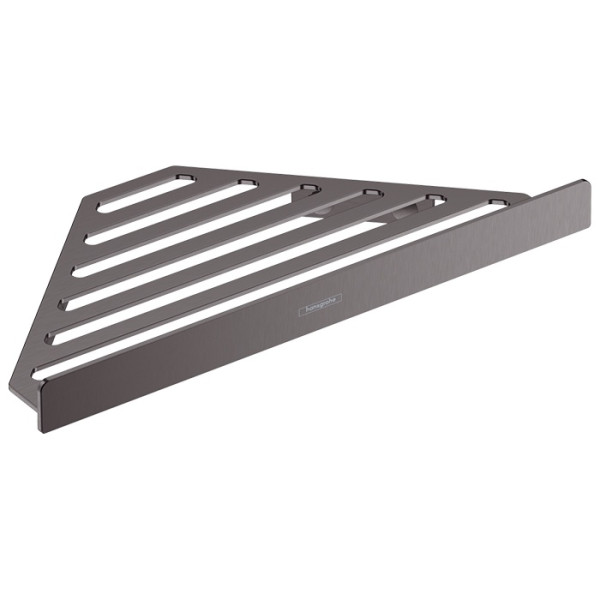 Полка для душа угловая Hansgrohe AddStoris, шлифованный черный хром (41741340). Фото 1