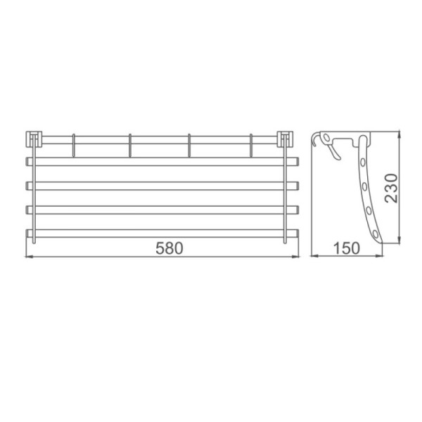 Полка для полотенец D-Lin D201906, хром. Фото 2