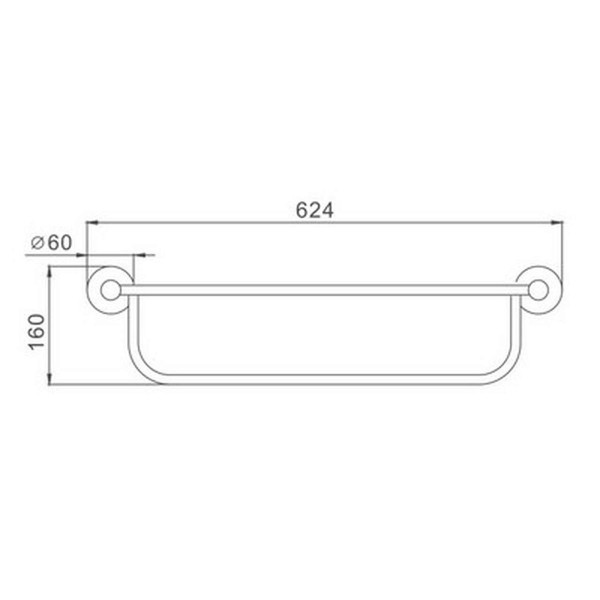 Полка для полотенец D-Lin D201911, хром. Фото 2