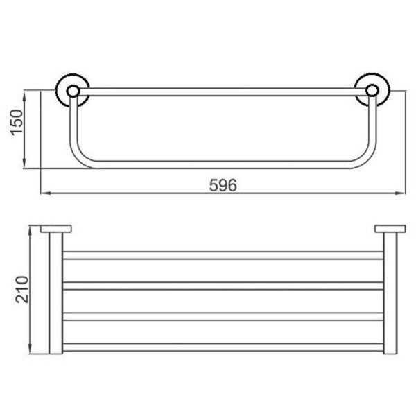Полка для полотенец D-Lin D250111, черный. Фото 2