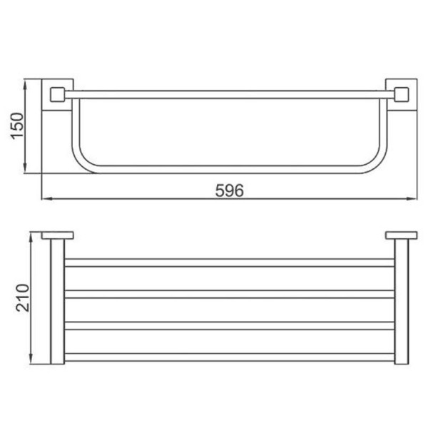 Полка для полотенец D-Lin D250222, черный. Фото 2