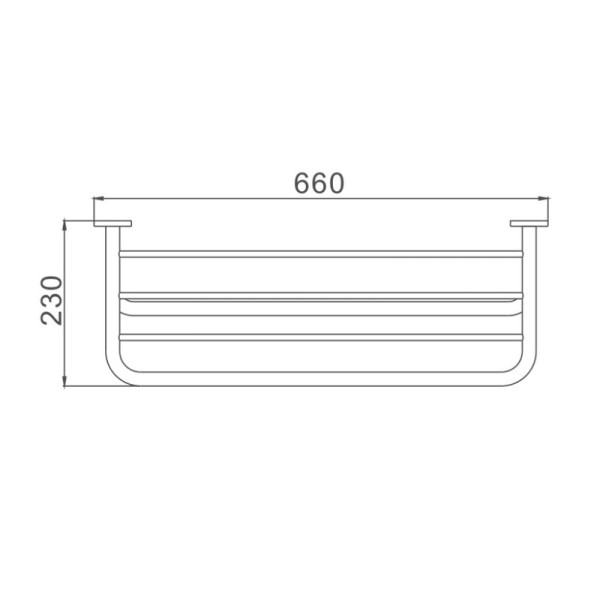 Полка для полотенец D-LinD201909, хром. Фото 2
