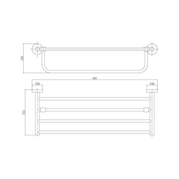 Полка для полотенец FASHUN A51524, сатин. Фото 2