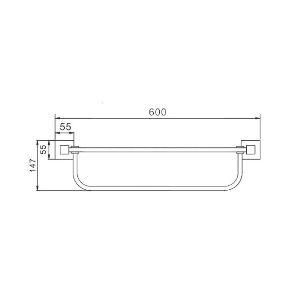 Полка для полотенец Haiba HB8924, черный. Фото 2