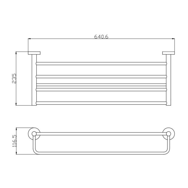 Полка для полотенец Rav Slezak COLORADO COA0704, хром. Фото 2